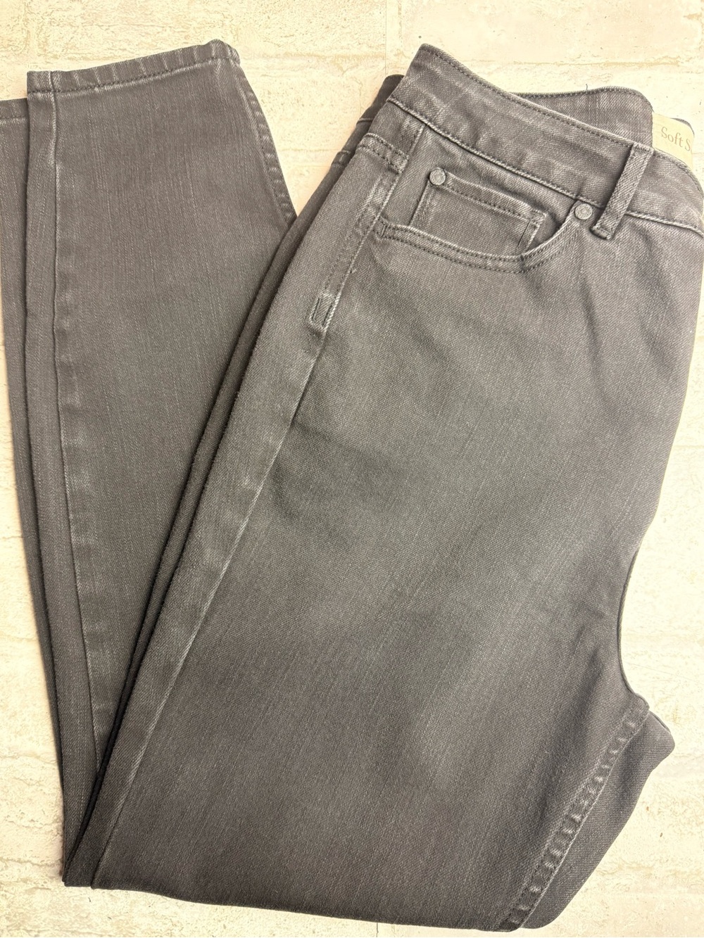 Soft Surroundings Women SZ 10 Black Tapered Leg Jeans Jean EUC 😍